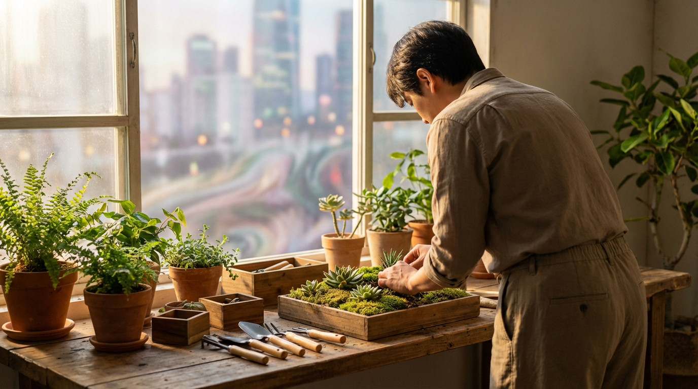 Cultiver son jardin pour surmonter le chaos et l'incertitude, illustration inspirante