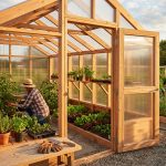 Construction d'une serre de jardin en bois avec polycarbonate pour un abri durable