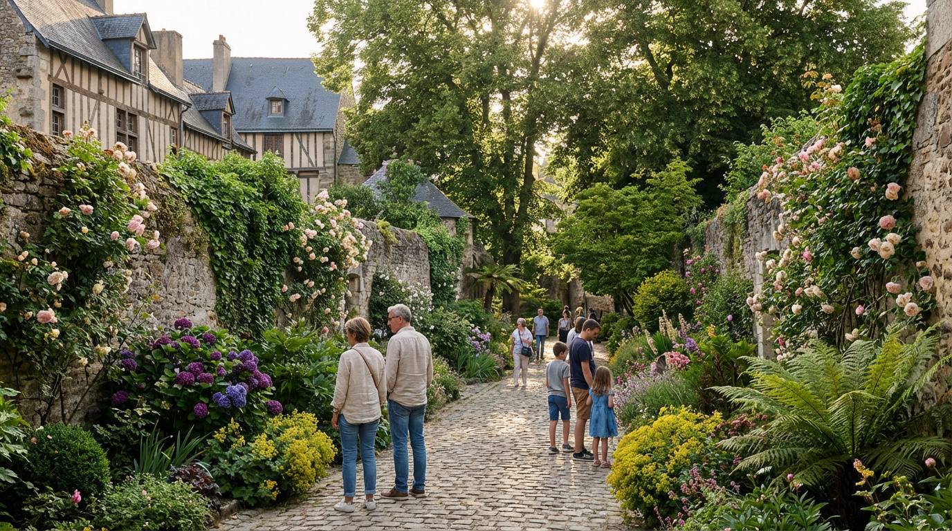 Festival entre cours et jardins au Mans, jardins secrets et ruelles historiques
