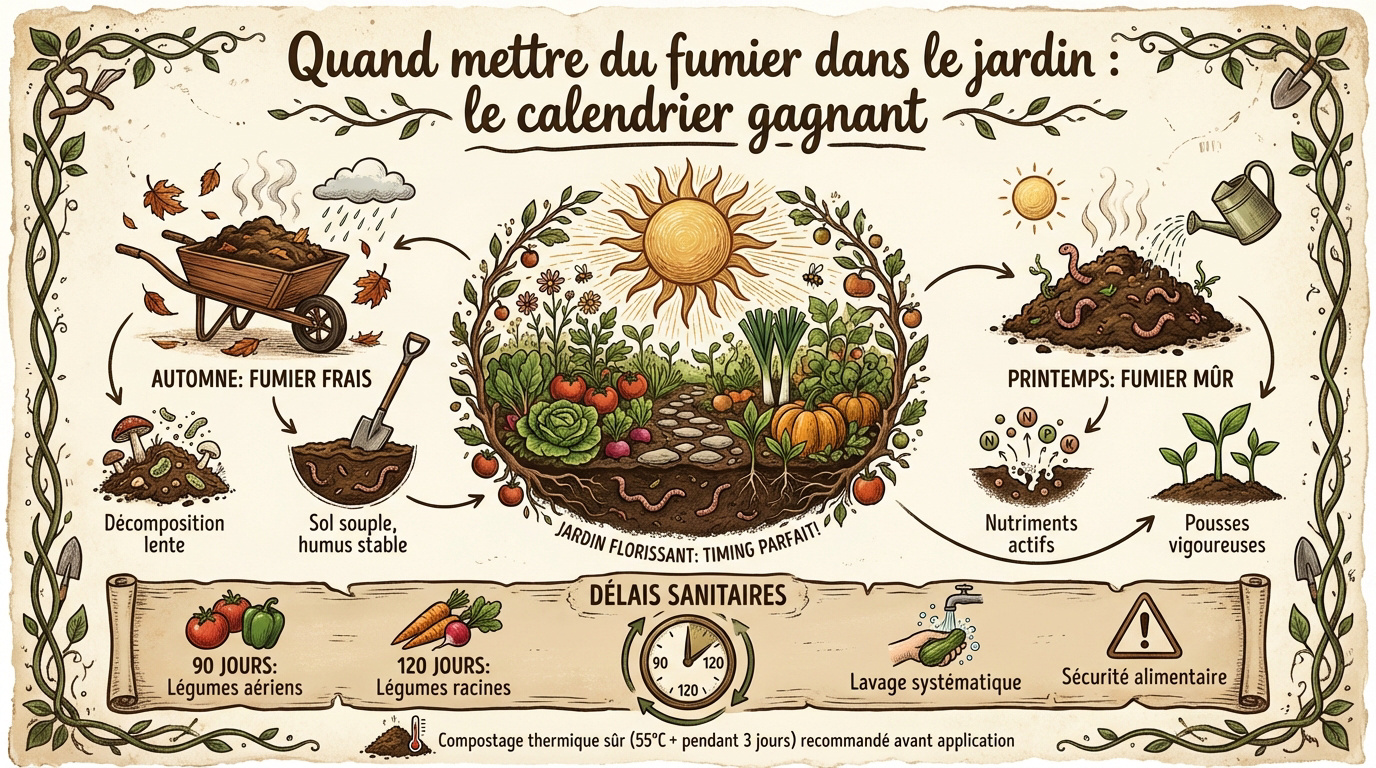 Calendrier d'épandage du fumier au potager selon les saisons