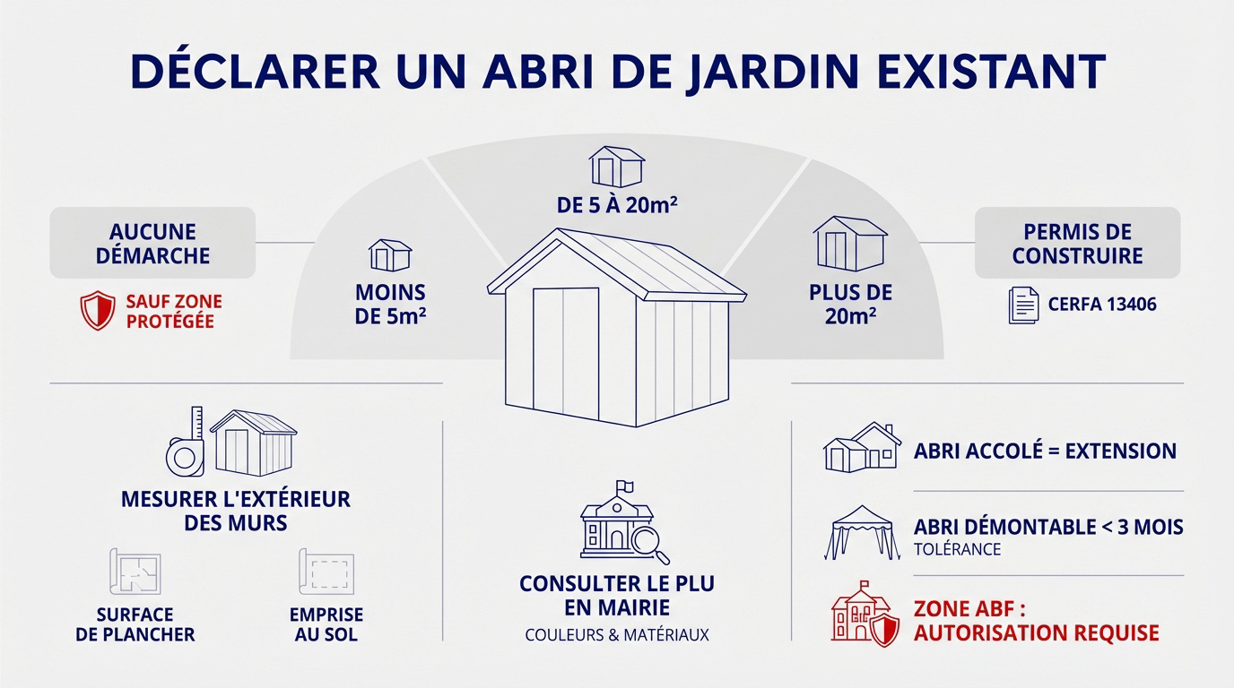 Régularisation administrative d'un abri de jardin déjà installé