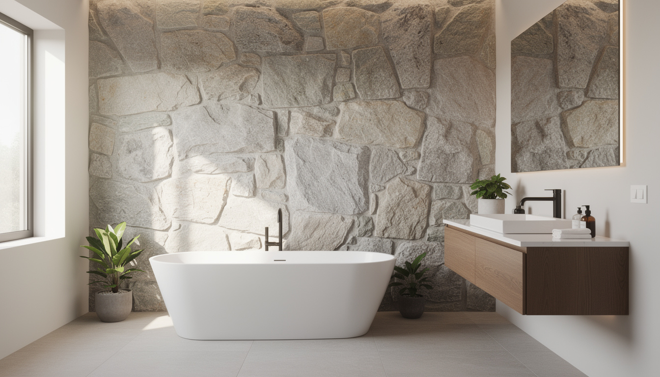 découvrez comment aménager une salle de bain avec un mur en pierre naturelle, alliant esthétisme et fonctionnalité. conseils pratiques pour un décor élégant et durable.