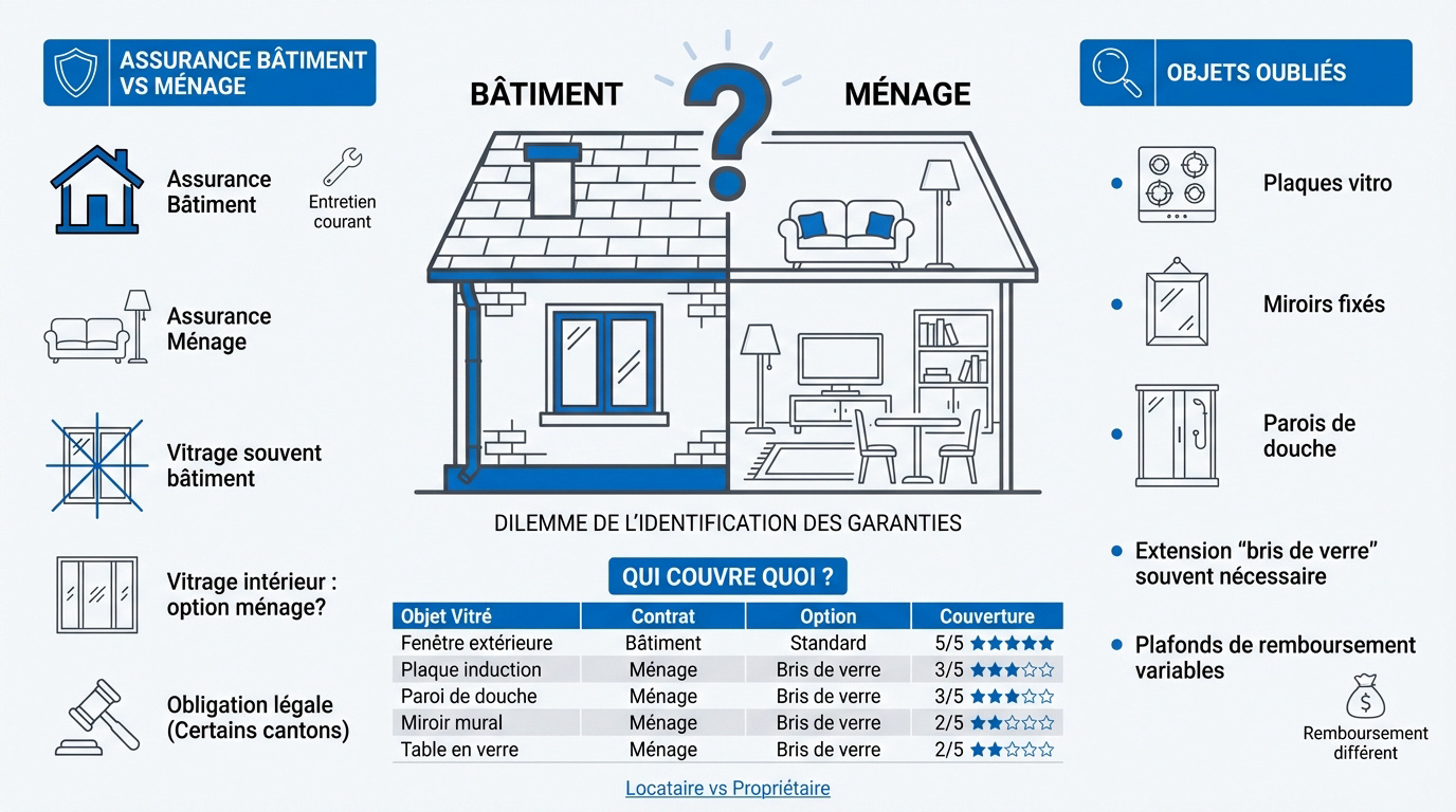 Tableau comparatif assurance bâtiment et ménage