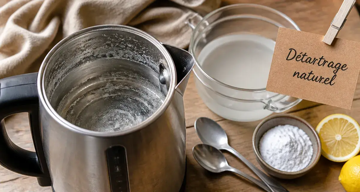 Comment nettoyer une bouilloire : détartrage naturel au vinaigre et bicarbonate