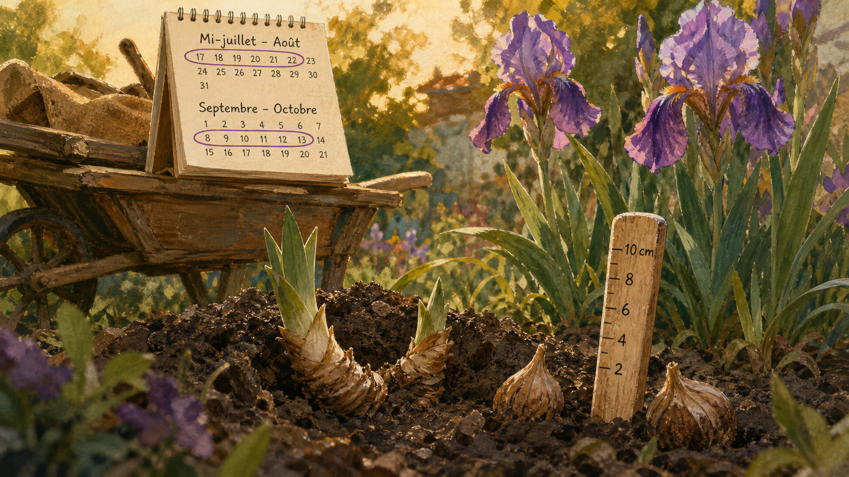 Quand planter des iris : dates de Mi-juillet à Octobre