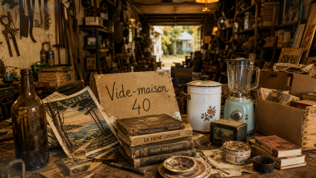 Vide maison 40 dans les Landes : objets de brocante à chiner