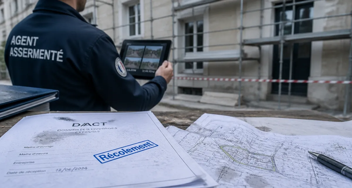 Visite de récolement : dossier DAACT et photos datées de chantier