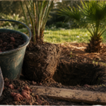Quand planter un palmier : bêche, trou et motte hors gel en pot, reprise au printemps