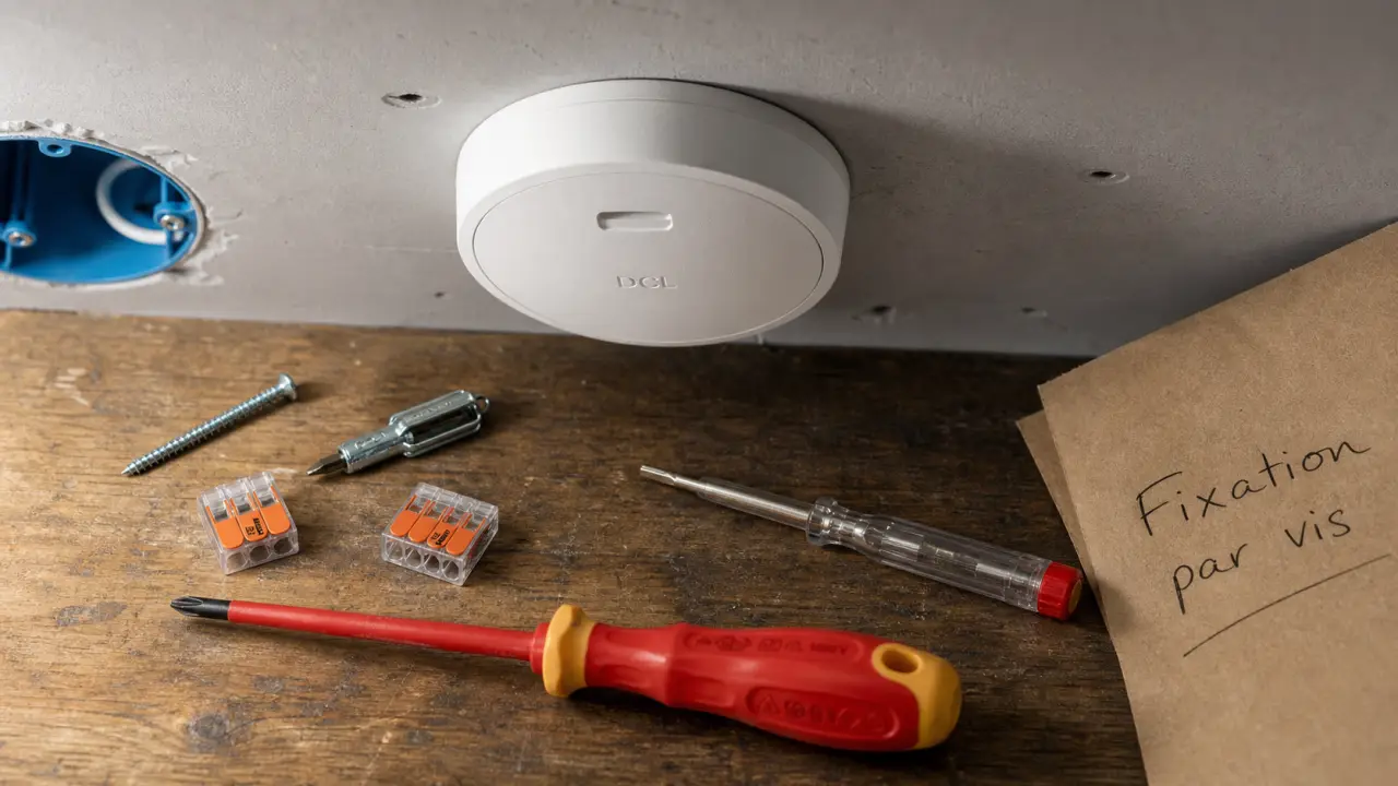 Remplacer crochet dcl par vis pour fixation sécurisée au plafond