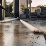 Utilisation karcher sur terrasse béton, jet haute pression