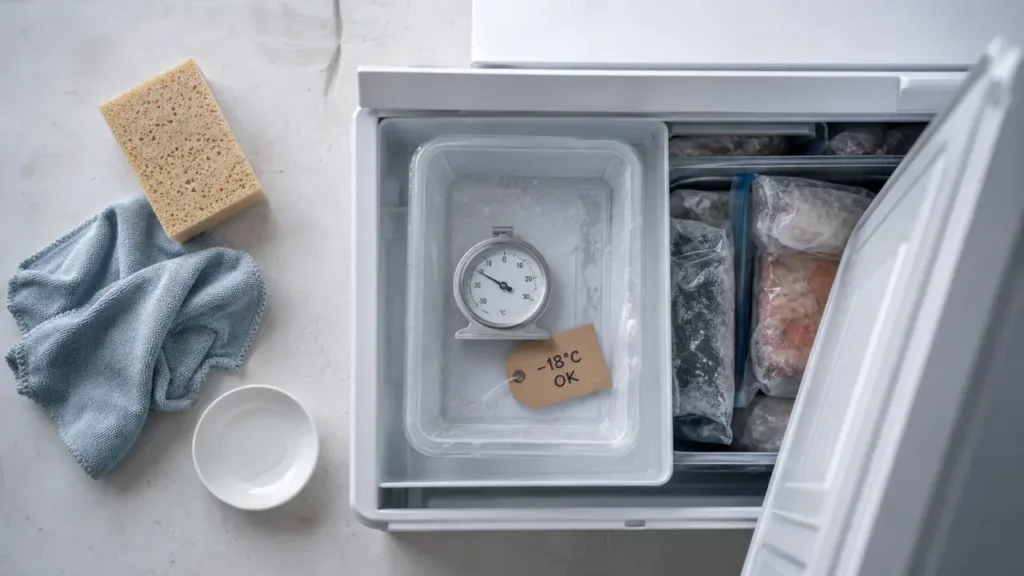 Thermomètre -18°C : combien de temps avant de remplir un congélateur après dégivrage