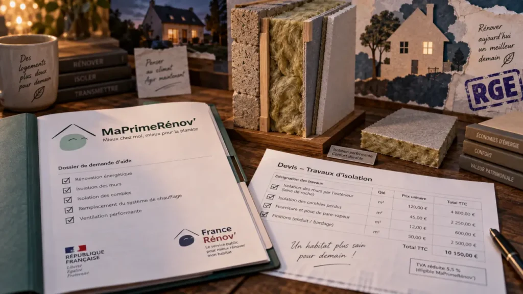 Aide pour isolation maison : MaPrimeRénov’ et devis RGE pour financer des travaux
