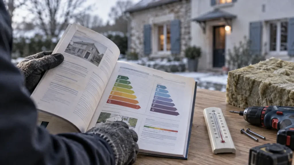 Classe energetique maison : DPE D vers C