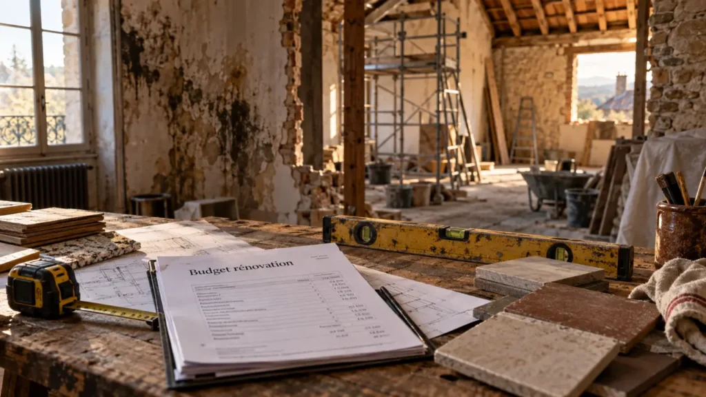 Cout rénovation maison ancienne : chantier, état du bâti et humidité