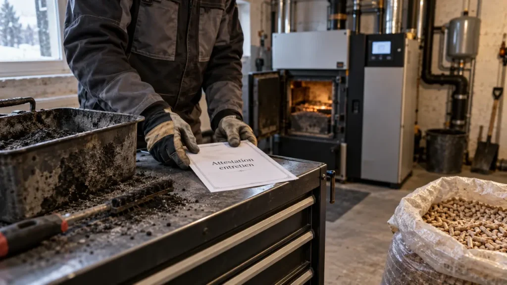Technicien pour entretien chaudiere granule et attestation d’entretien