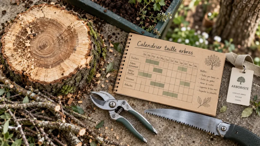 Période coupe arbre : calendrier hiver et outils d’élagage
